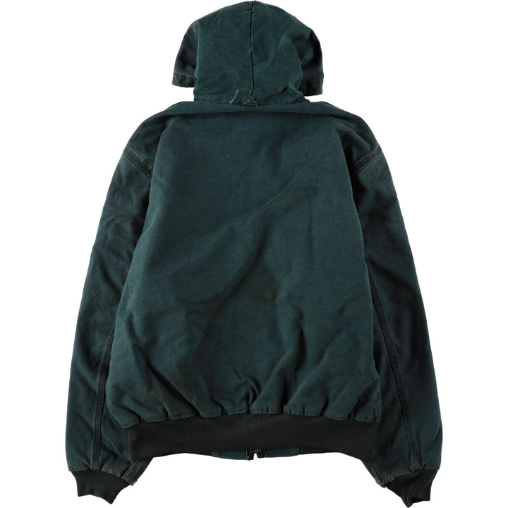 Carhartt Active Jacket, Padded Duck Full-Zip Hoodie, Men's XL unclear dark green Vintage Second Hand