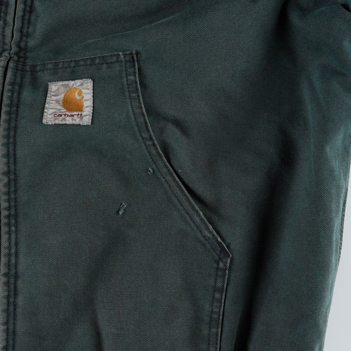 Carhartt Active Jacket, Padded Duck Full-Zip Hoodie, Men's XL unclear dark green Vintage Second Hand