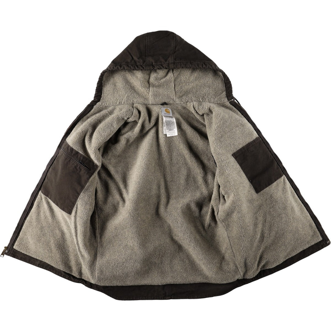 Carhartt Sierra Jacket, Padded Duck Full-Zip Hoodie, Men's XL cotton brown type Vintage Second Hand
