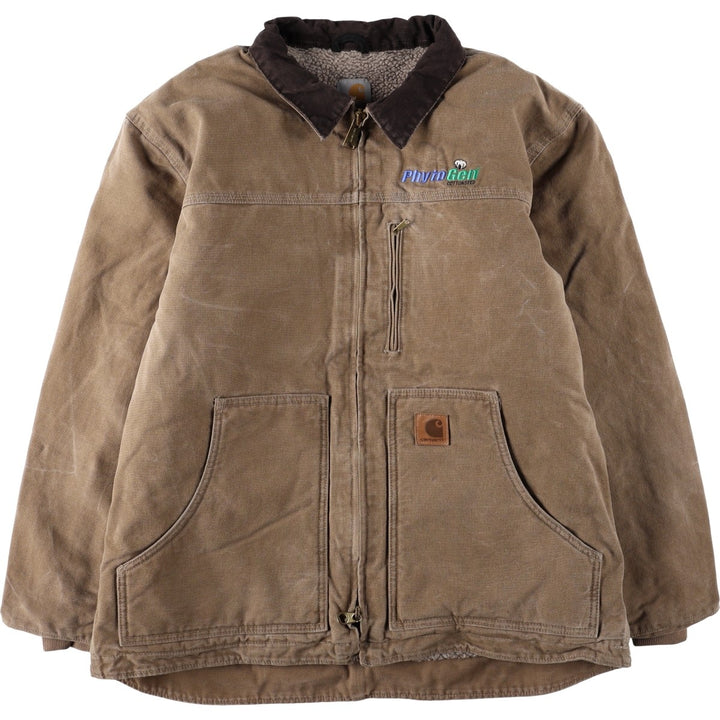 Carhartt Ridgecoat Advertising Padded Duck Work Jacket, Men's Size L (approx.) cotton brown type Vintage Second Hand