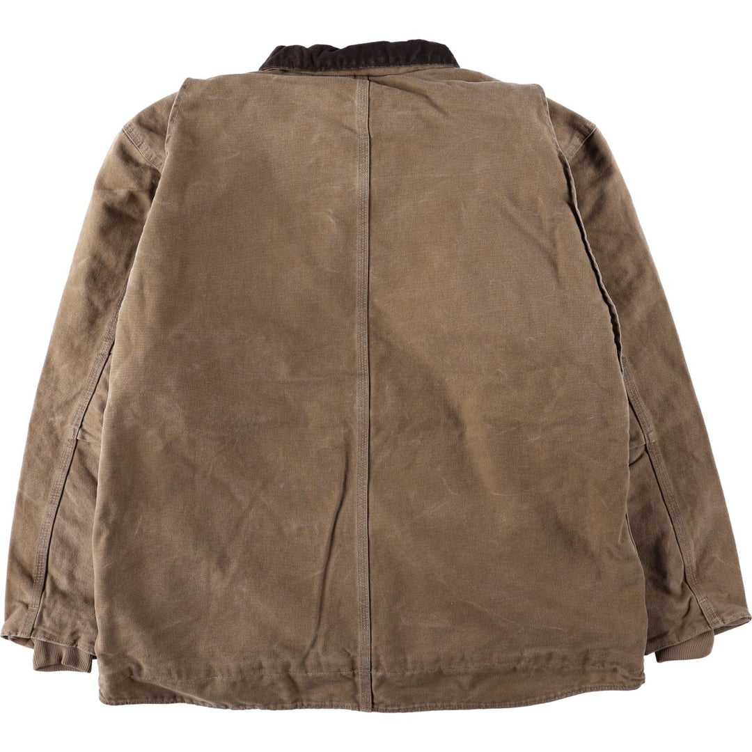 Carhartt Ridgecoat Advertising Padded Duck Work Jacket, Men's Size L (approx.) cotton brown type Vintage Second Hand