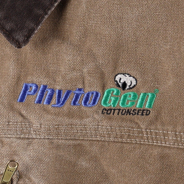 Carhartt Ridgecoat Advertising Padded Duck Work Jacket, Men's Size L (approx.) cotton brown type Vintage Second Hand