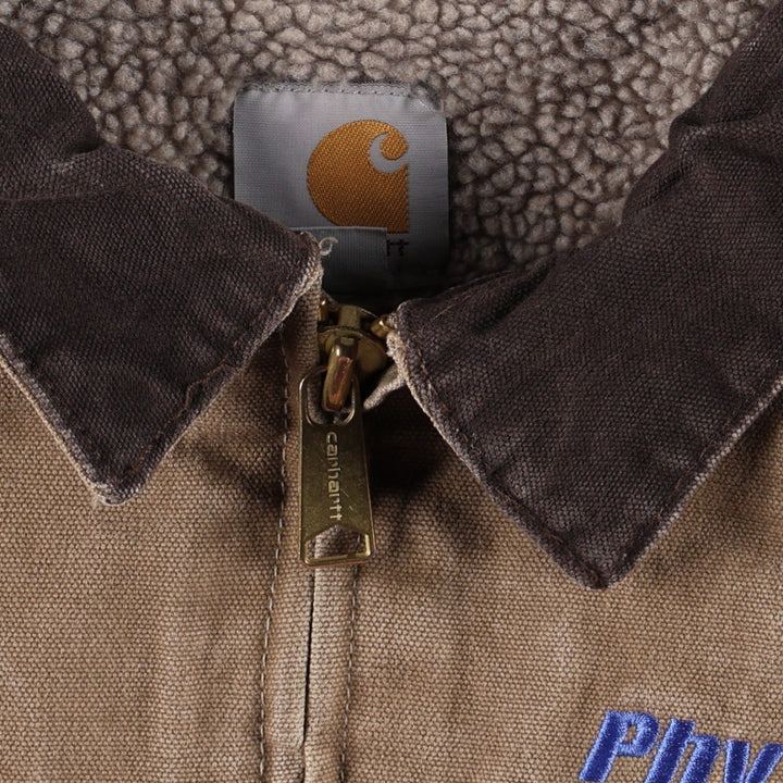 Carhartt Ridgecoat Advertising Padded Duck Work Jacket, Men's Size L (approx.) cotton brown type Vintage Second Hand