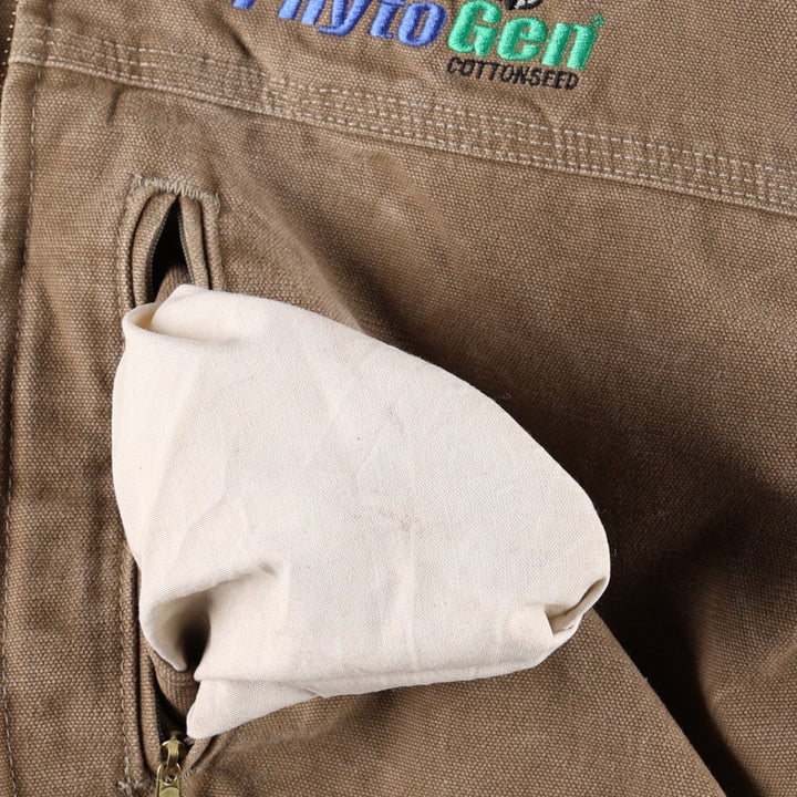 Carhartt Ridgecoat Advertising Padded Duck Work Jacket, Men's Size L (approx.) cotton brown type Vintage Second Hand