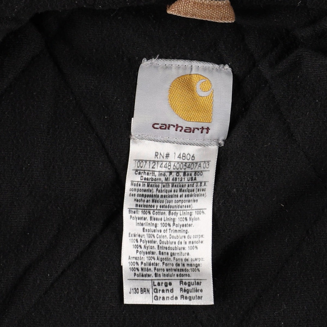2000'S Carhartt Active Jacket Duck Work Jacket Men's Size L cotton brown type Vintage Second Hand