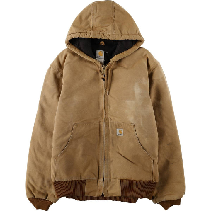Carhartt Active Jacket, Padded Duck Full-Zip Hoodie, Men's XL unclear brown type Vintage Second Hand
