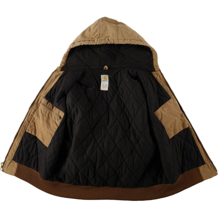 Carhartt Active Jacket, Padded Duck Full-Zip Hoodie, Men's XL unclear brown type Vintage Second Hand