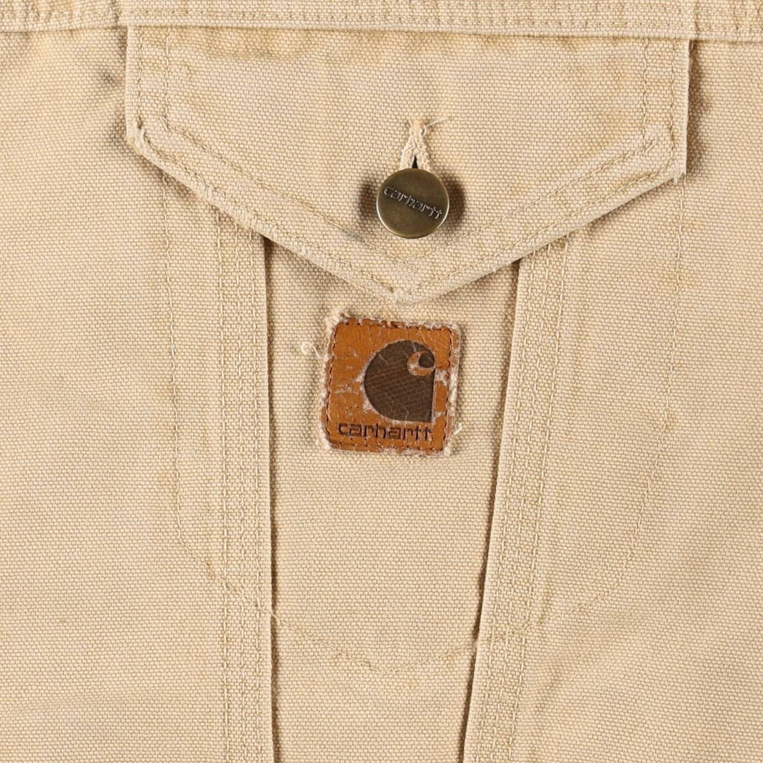 Carhartt Trucker Jacket, Padded, Duck Work Jacket, Men's Size L (approx.) unclear Beige type Vintage Second Hand