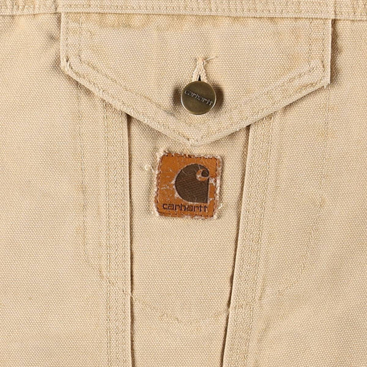 Carhartt Trucker Jacket, Padded, Duck Work Jacket, Men's Size L (approx.) unclear Beige type Vintage Second Hand