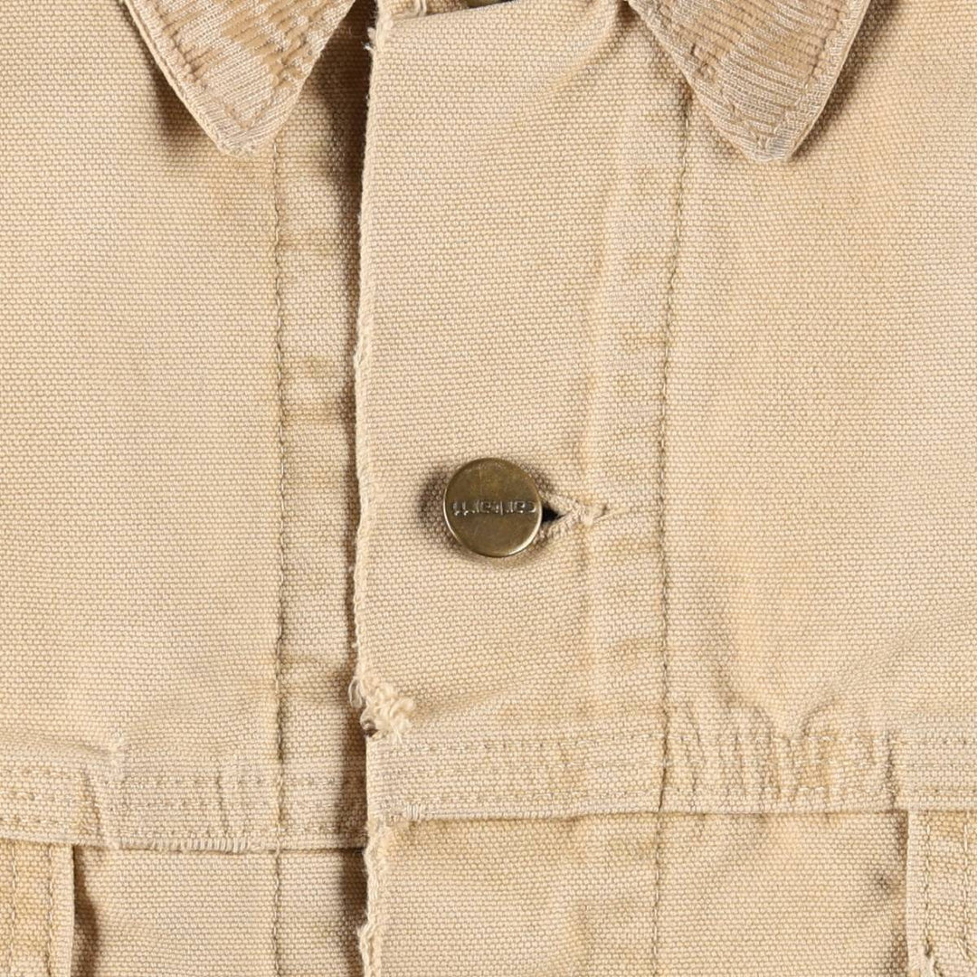 Carhartt Trucker Jacket, Padded, Duck Work Jacket, Men's Size L (approx.) unclear Beige type Vintage Second Hand