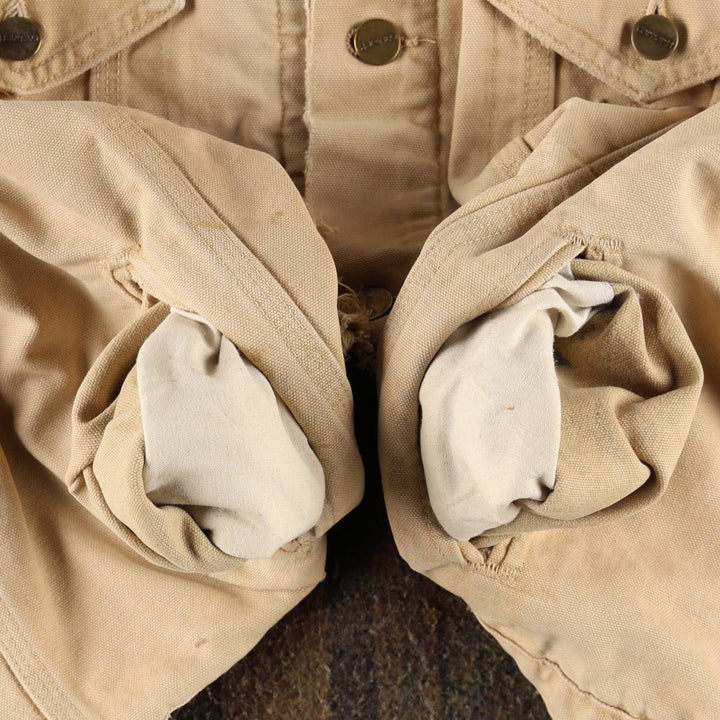 Carhartt Trucker Jacket, Padded, Duck Work Jacket, Men's Size L (approx.) unclear Beige type Vintage Second Hand