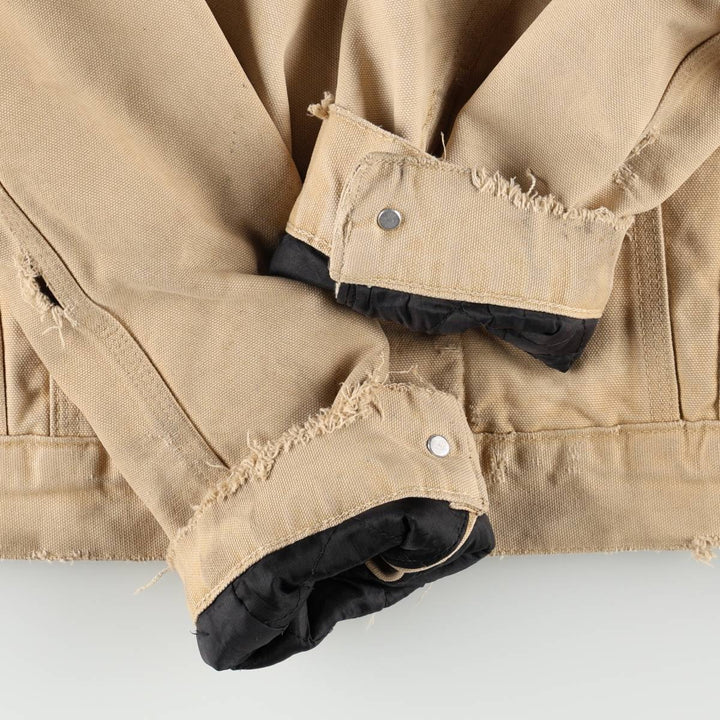 Carhartt Trucker Jacket, Padded, Duck Work Jacket, Men's Size L (approx.) unclear Beige type Vintage Second Hand