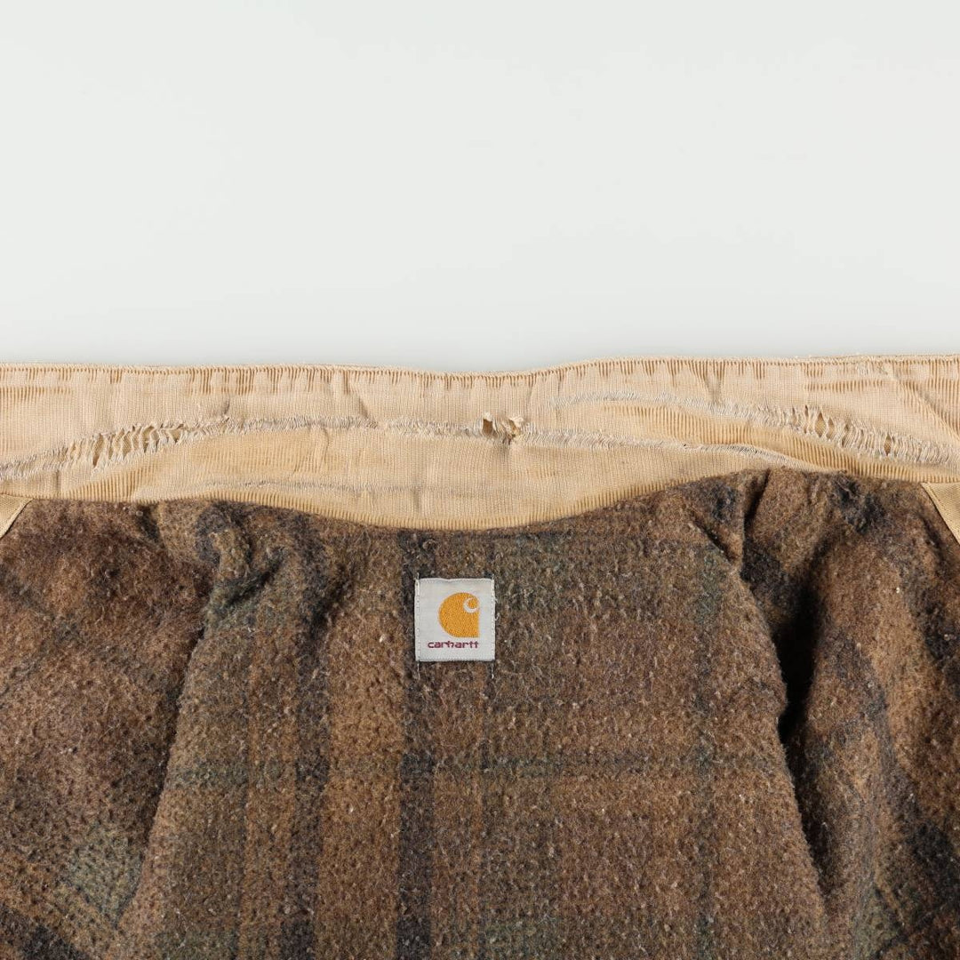 Carhartt Trucker Jacket, Padded, Duck Work Jacket, Men's Size L (approx.) unclear Beige type Vintage Second Hand