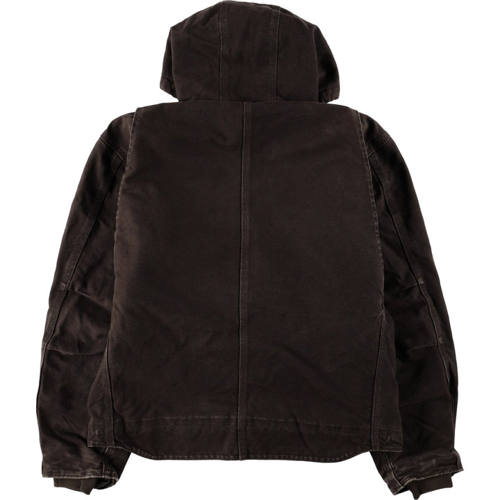 Carhartt Sierra Jacket Duck Full Zip Hoodie Men's L size cotton brown type Vintage Second Hand
