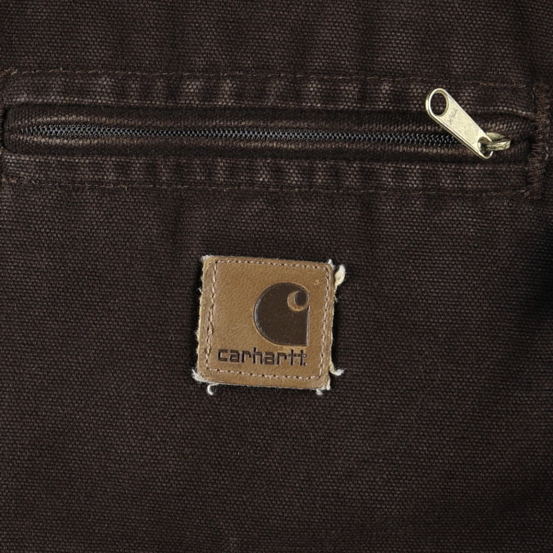 Carhartt Sierra Jacket Duck Full Zip Hoodie Men's L size cotton brown type Vintage Second Hand