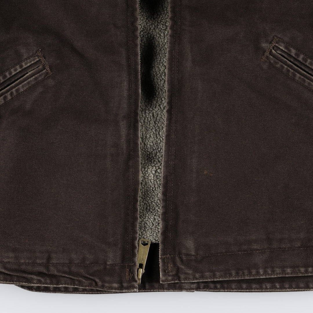 Carhartt Sierra Jacket Duck Full Zip Hoodie Men's L size cotton brown type Vintage Second Hand