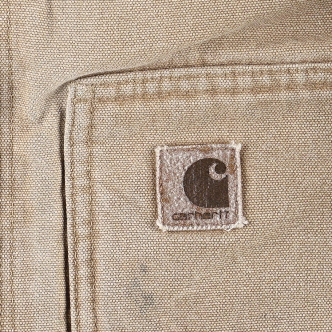 Carhartt Traditional Padded Duck Work Jacket, Men's Size Medium cotton Beige type Vintage Second Hand