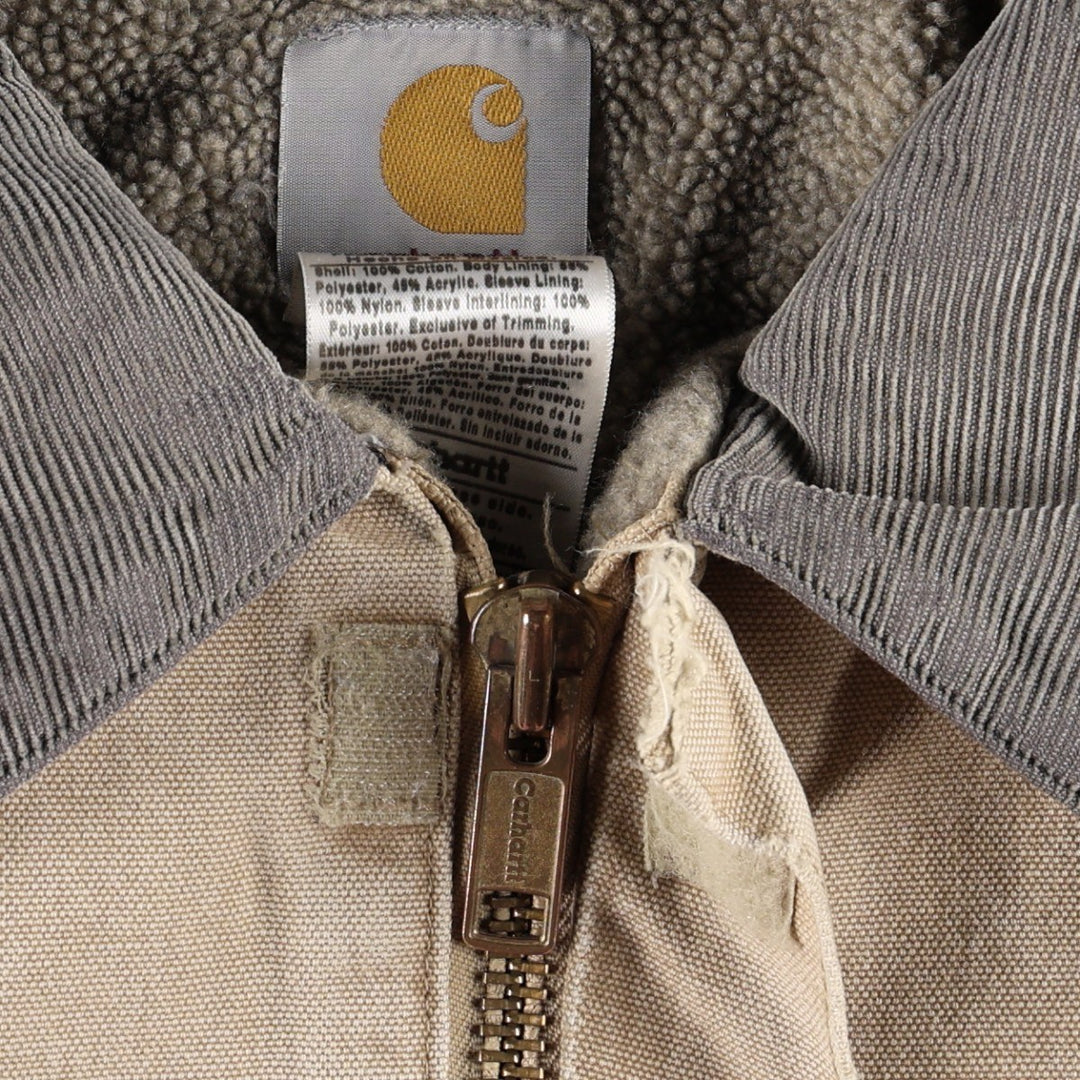 Carhartt Traditional Padded Duck Work Jacket, Men's Size Medium cotton Beige type Vintage Second Hand