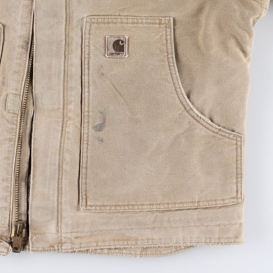 Carhartt Traditional Padded Duck Work Jacket, Men's Size Medium cotton Beige type Vintage Second Hand