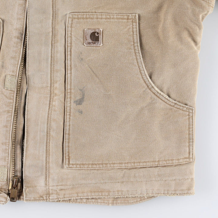 Carhartt Traditional Padded Duck Work Jacket, Men's Size Medium cotton Beige type Vintage Second Hand