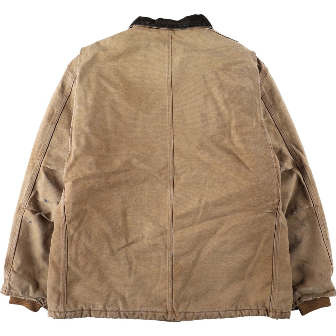 2000'S Carhartt Traditional Padded Duck Work Jacket, Men's Size L cotton brown type Vintage Second Hand