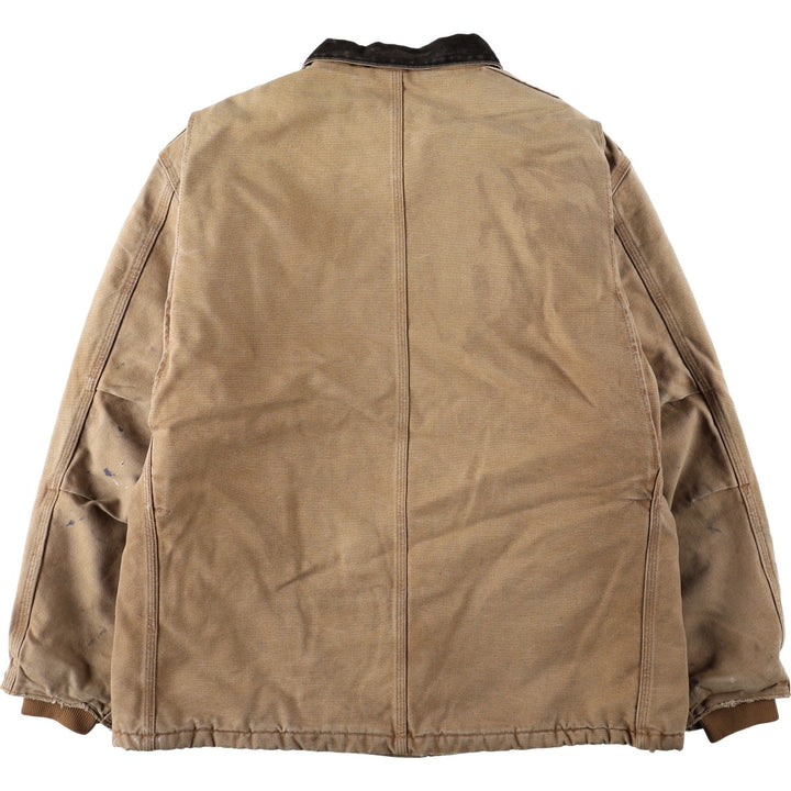 2000'S Carhartt Traditional Padded Duck Work Jacket, Men's Size L cotton brown type Vintage Second Hand
