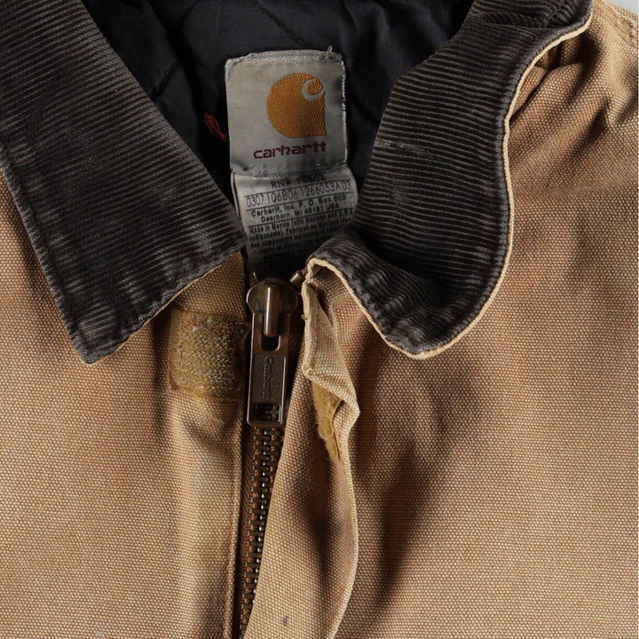 2000'S Carhartt Traditional Padded Duck Work Jacket, Men's Size L cotton brown type Vintage Second Hand