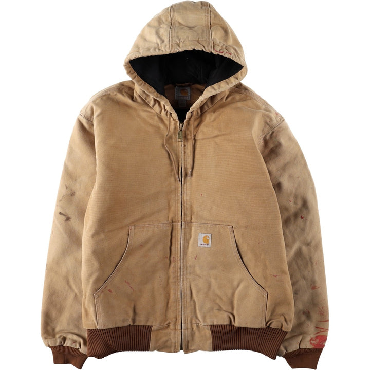 Carhartt Active Jacket, Padded Duck Work Jacket, Men's Size L (approx.) cotton Khaki type beige Vintage Second Hand
