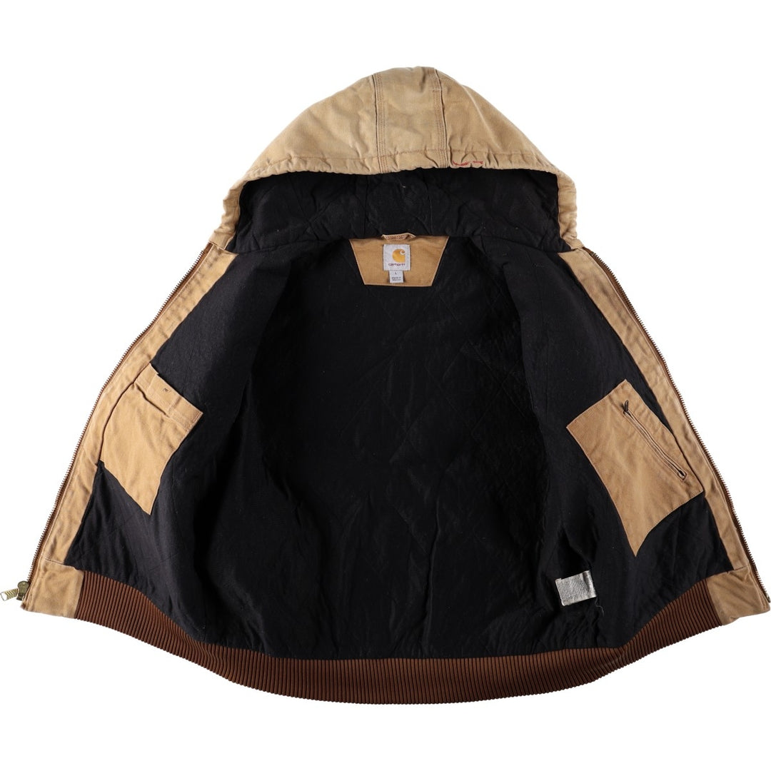 Carhartt Active Jacket, Padded Duck Work Jacket, Men's Size L (approx.) cotton Khaki type beige Vintage Second Hand