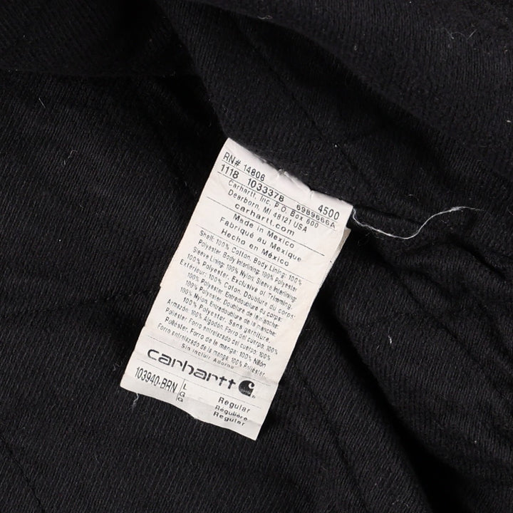 Carhartt Active Jacket, Padded Duck Work Jacket, Men's Size L (approx.) cotton Khaki type beige Vintage Second Hand