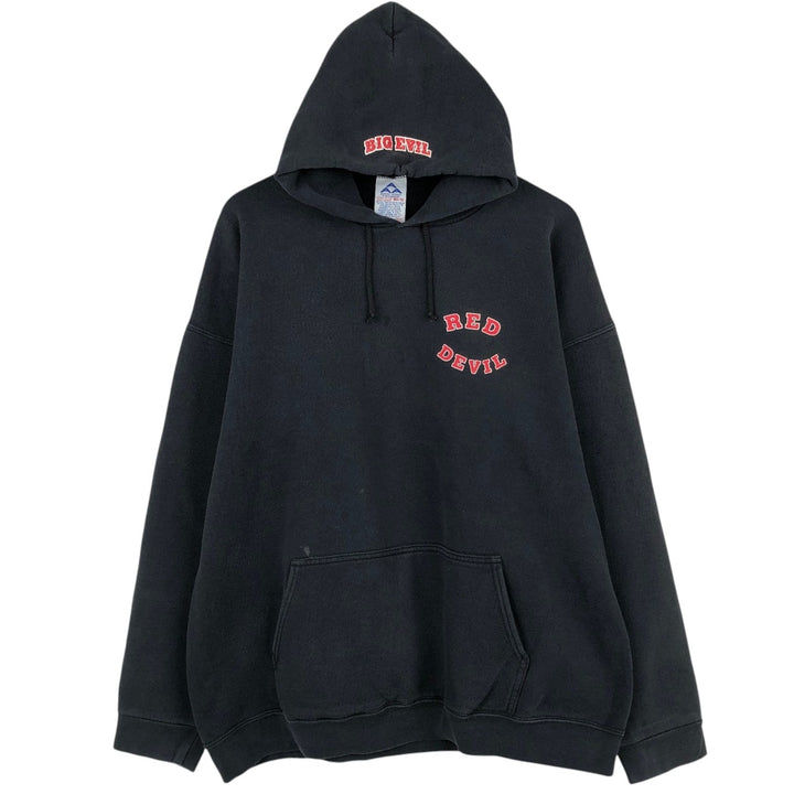 ALSTYLE The Undertaker Big Evil Red Devil Sweat Pullover Hoodie, Made in USA, Men's XL equivalent. cotton black type Vintage Second Hand