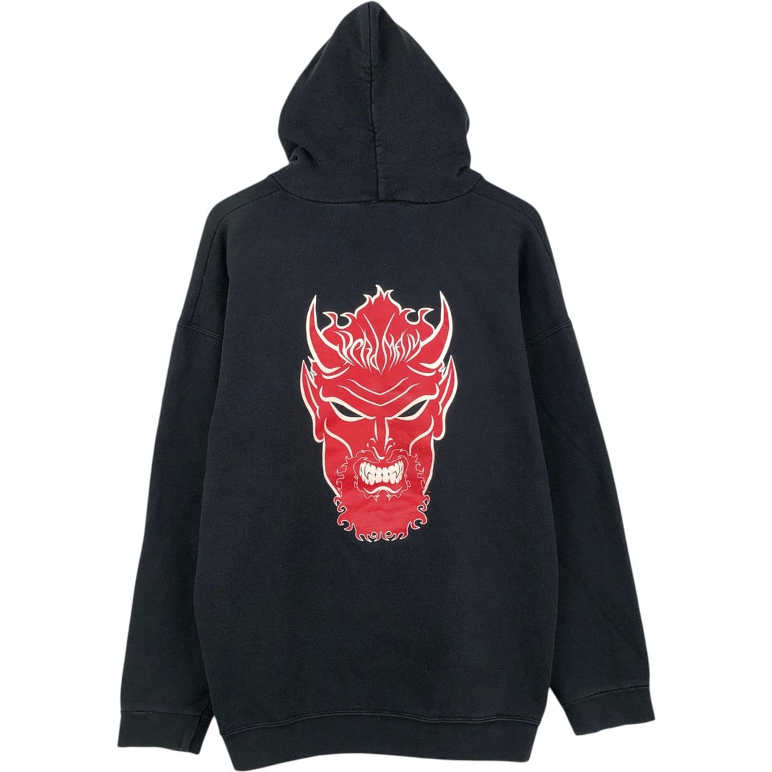 ALSTYLE The Undertaker Big Evil Red Devil Sweat Pullover Hoodie, Made in USA, Men's XL equivalent. cotton black type Vintage Second Hand