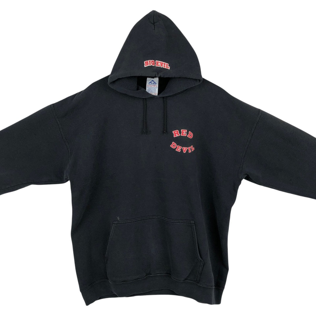 ALSTYLE The Undertaker Big Evil Red Devil Sweat Pullover Hoodie, Made in USA, Men's XL equivalent. cotton black type Vintage Second Hand