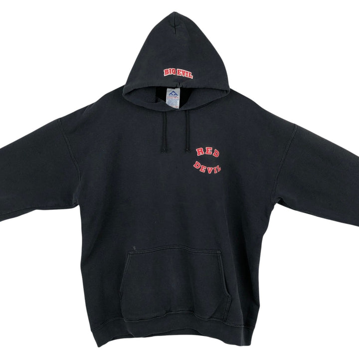 ALSTYLE The Undertaker Big Evil Red Devil Sweat Pullover Hoodie, Made in USA, Men's XL equivalent. cotton black type Vintage Second Hand