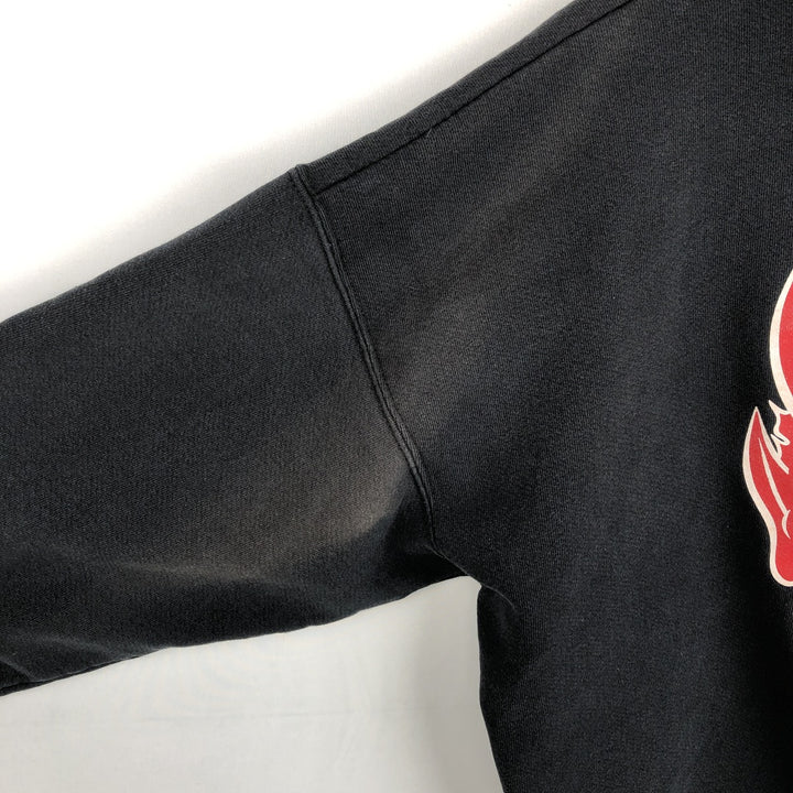 ALSTYLE The Undertaker Big Evil Red Devil Sweat Pullover Hoodie, Made in USA, Men's XL equivalent. cotton black type Vintage Second Hand