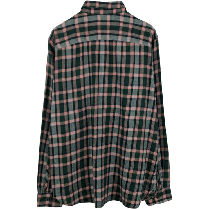 GAP + PENDLETON Long-Sleeve Flannel Check Shirt, Men's Size XL cotton green type Vintage Second Hand