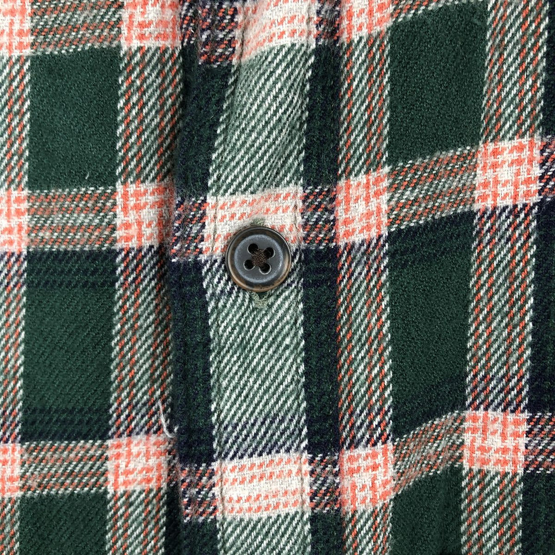 GAP + PENDLETON Long-Sleeve Flannel Check Shirt, Men's Size XL cotton green type Vintage Second Hand