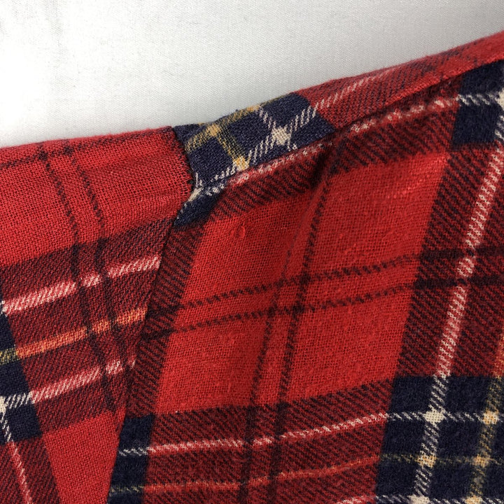 80s-90'S Prestige Global Long-Sleeve Printed Flannel Check Shirt, Men's Size XL (Vintage) cotton red type Vintage Second Hand