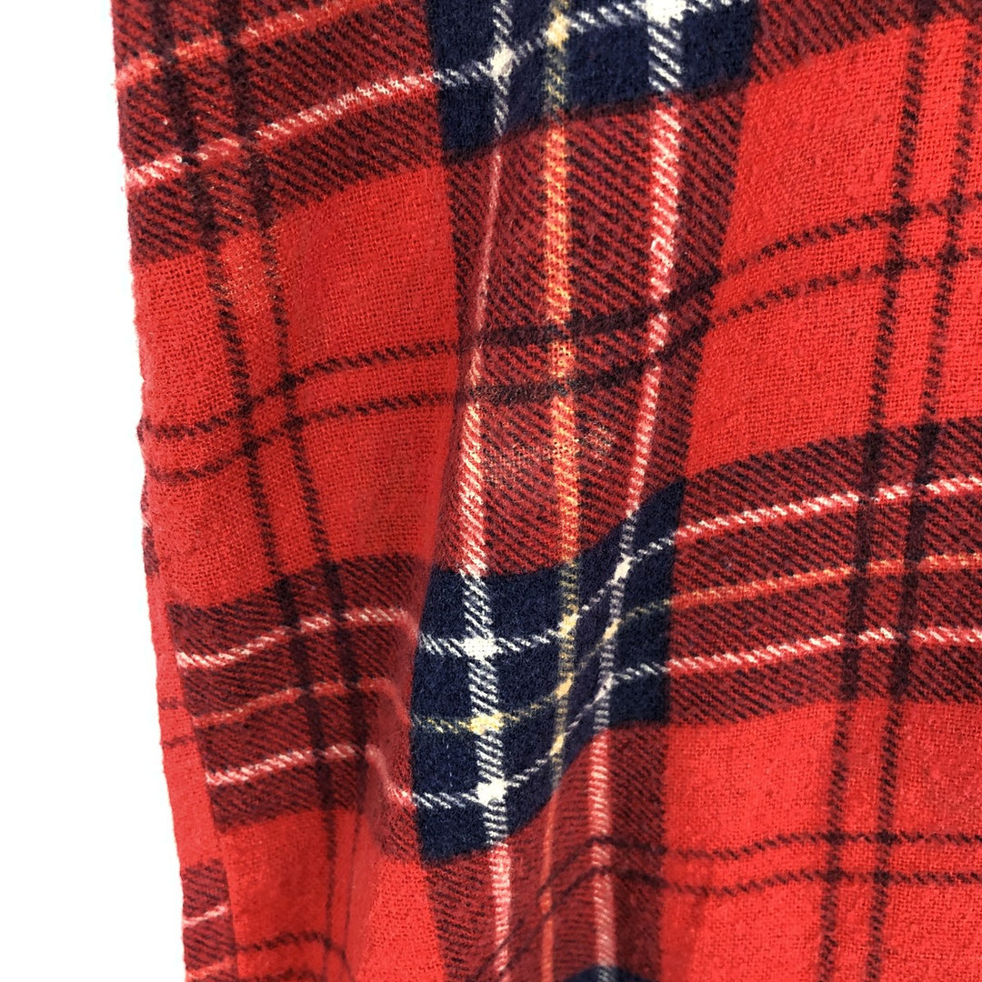 80s-90'S Prestige Global Long-Sleeve Printed Flannel Check Shirt, Men's Size XL (Vintage) cotton red type Vintage Second Hand