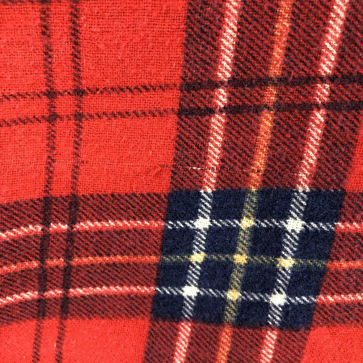 80s-90'S Prestige Global Long-Sleeve Printed Flannel Check Shirt, Men's Size XL (Vintage) cotton red type Vintage Second Hand