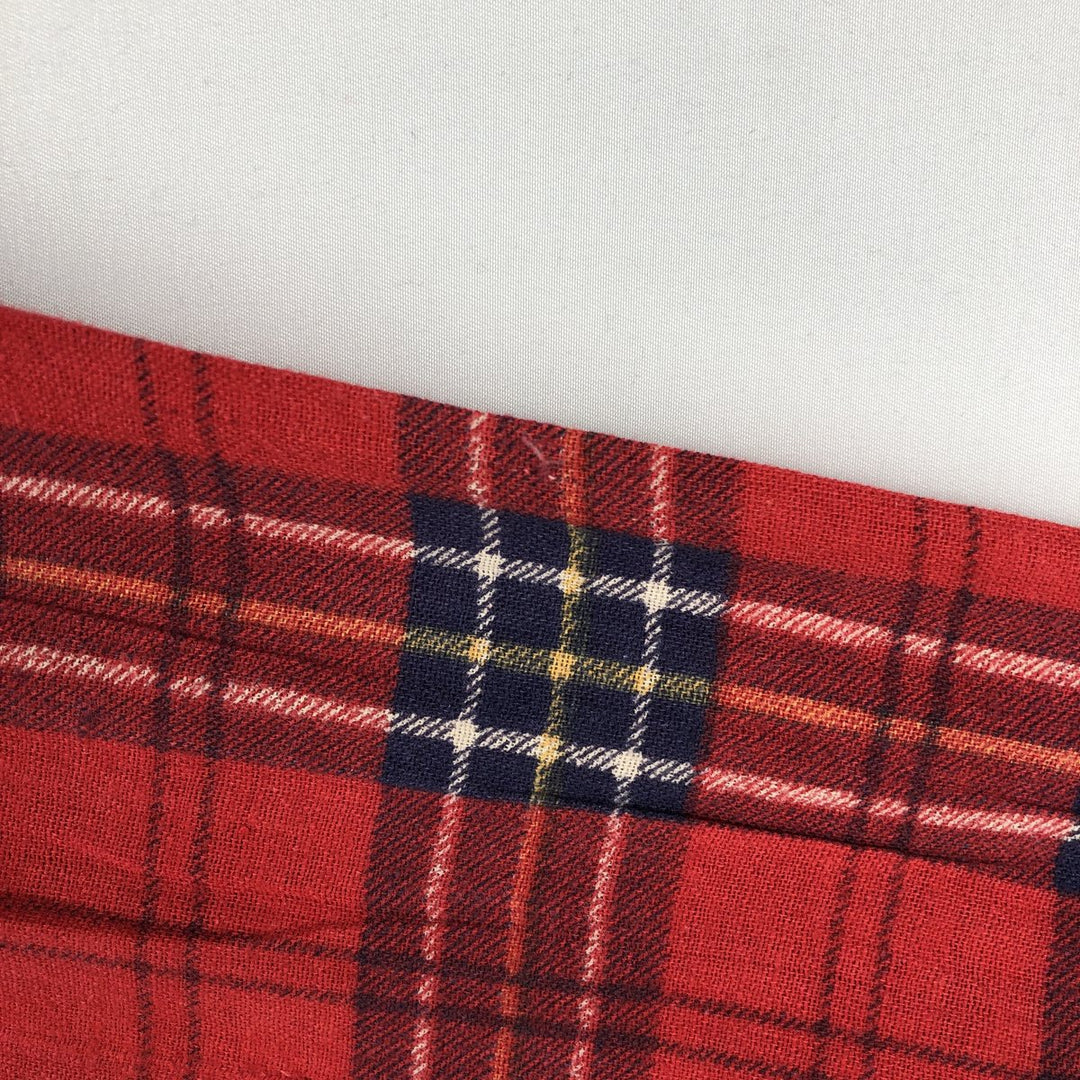 80s-90'S Prestige Global Long-Sleeve Printed Flannel Check Shirt, Men's Size XL (Vintage) cotton red type Vintage Second Hand