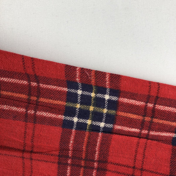 80s-90'S Prestige Global Long-Sleeve Printed Flannel Check Shirt, Men's Size XL (Vintage) cotton red type Vintage Second Hand