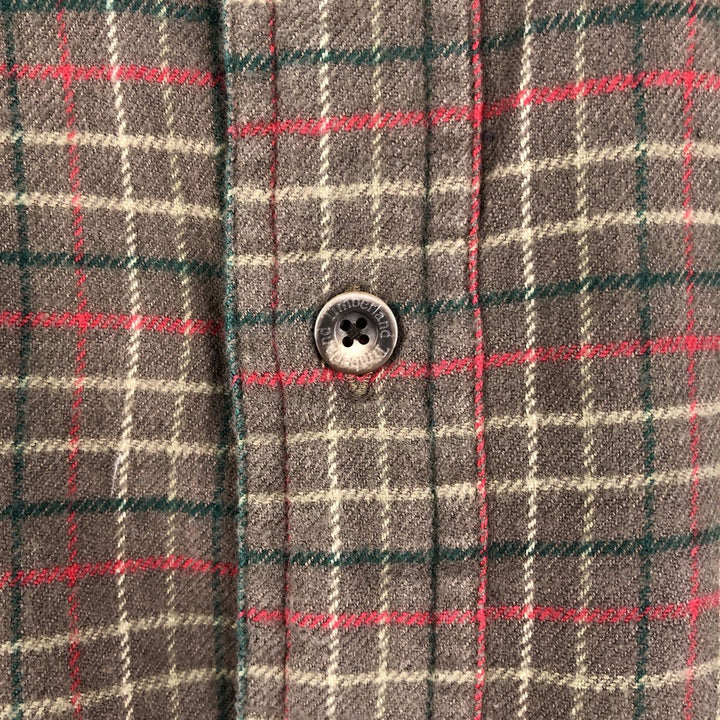 90s-00'S Timberland WEATHERGEAR Long-Sleeve Flannel Check Shirt, Men's XL (approx.), Vintage cotton brown type Vintage Second Hand