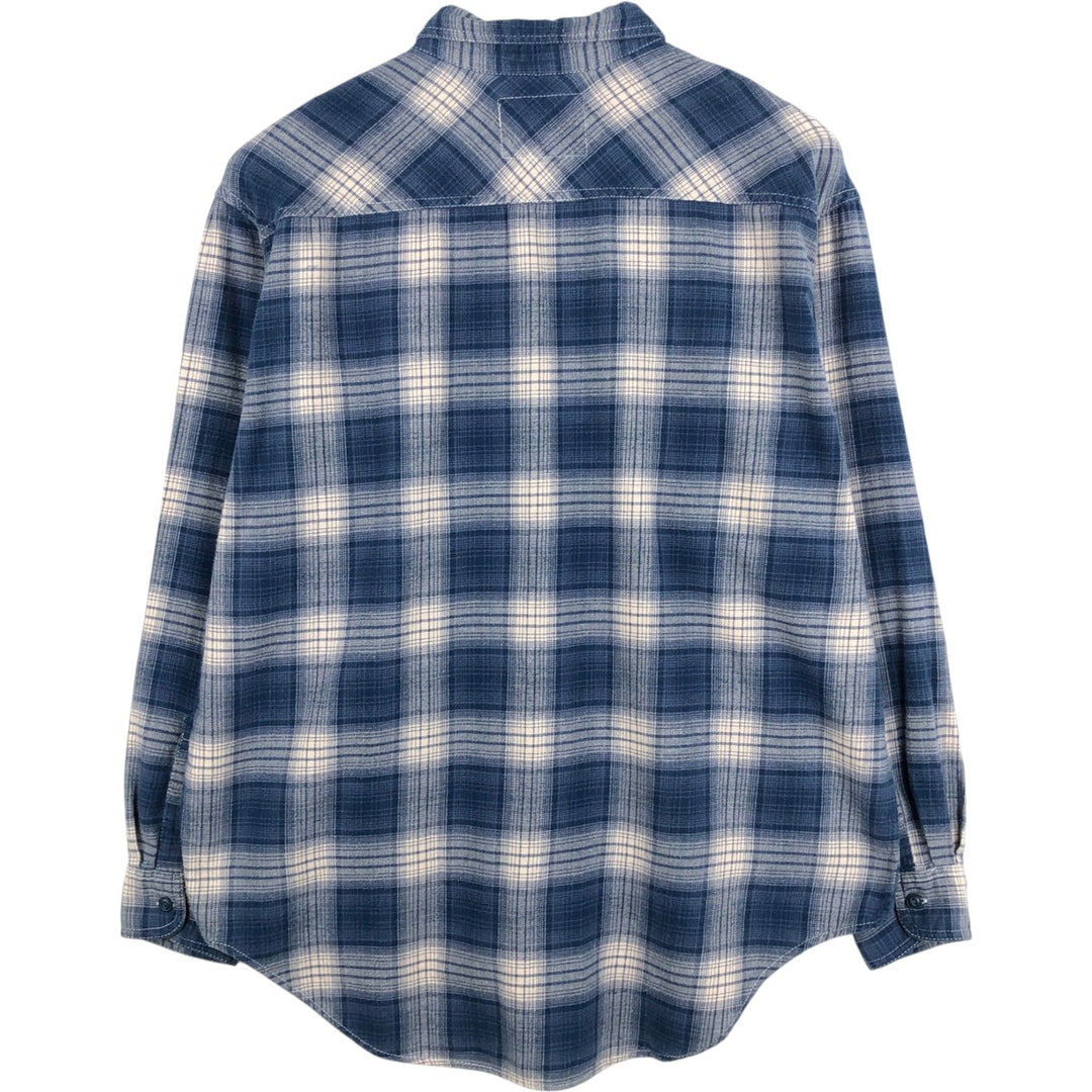 Levi's Ombre Check Long Sleeve Flannel Check Shirt, Men's Size XL cotton blue type Vintage Second Hand