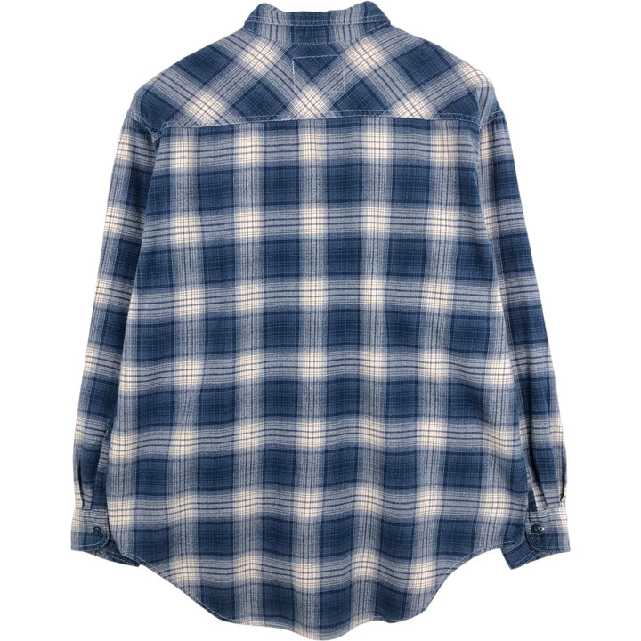 Levi's Ombre Check Long Sleeve Flannel Check Shirt, Men's Size XL cotton blue type Vintage Second Hand