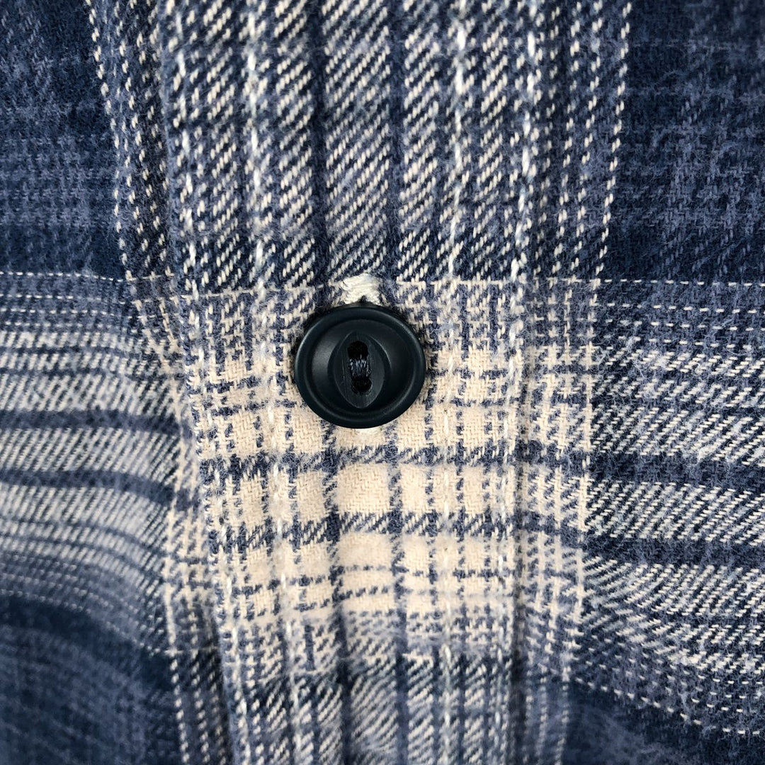 Levi's Ombre Check Long Sleeve Flannel Check Shirt, Men's Size XL cotton blue type Vintage Second Hand
