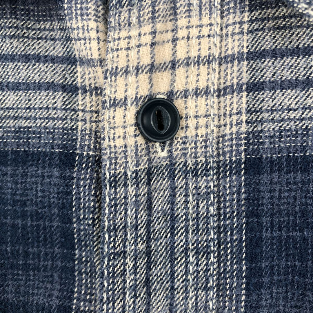 Levi's Ombre Check Long Sleeve Flannel Check Shirt, Men's Size XL cotton blue type Vintage Second Hand