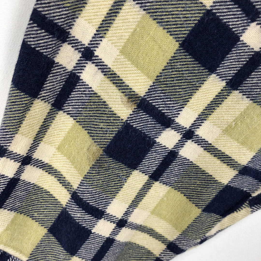90'S McGREGOR BAGPIPER Long-Sleeve Printed Flannel Check Shirt, Men's Size M (approx.), Vintage cotton yellow type Vintage Second Hand
