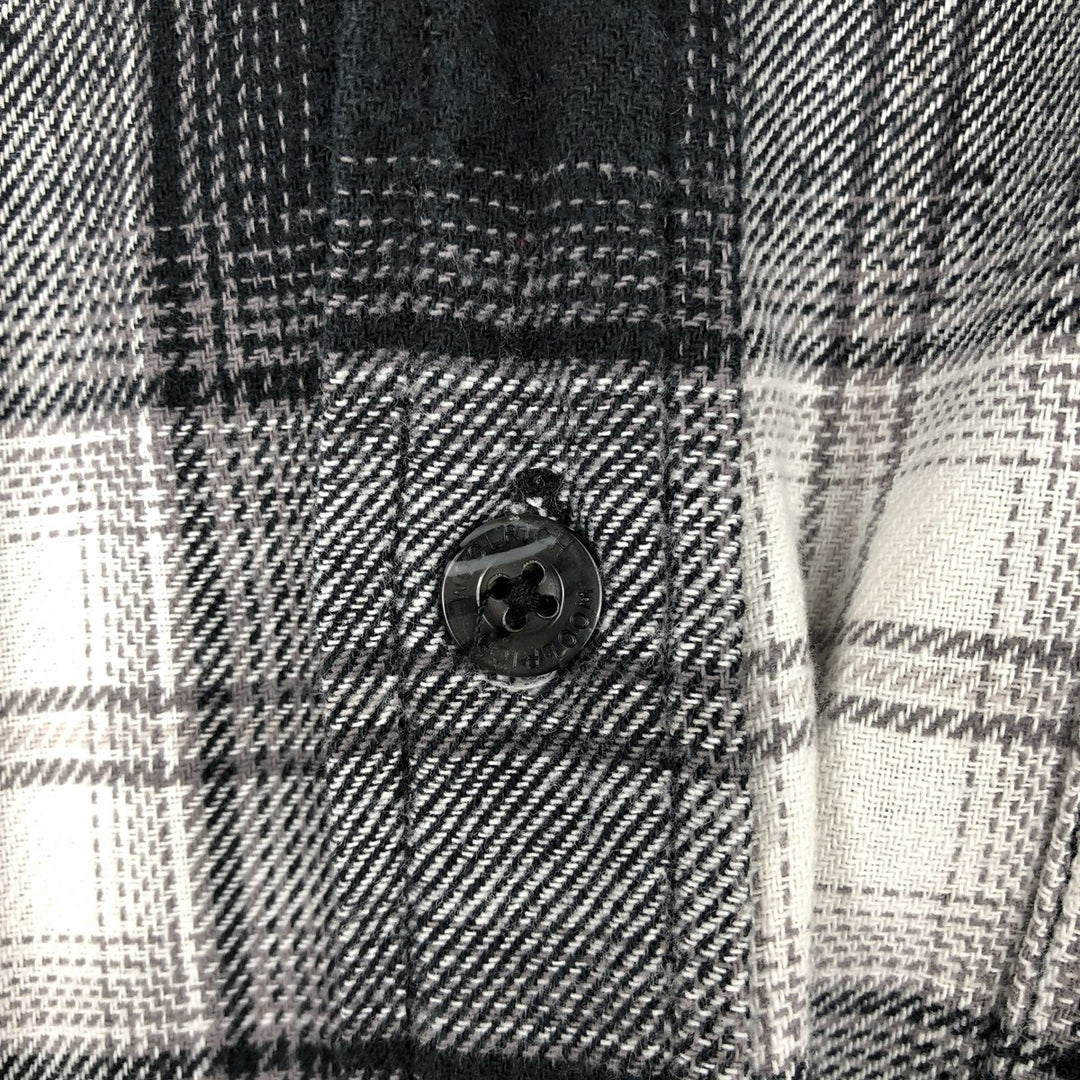 WOOLRICH Ombre Check Long Sleeve Light Nell Check Shirt, Men's XL cotton black type Vintage Second Hand