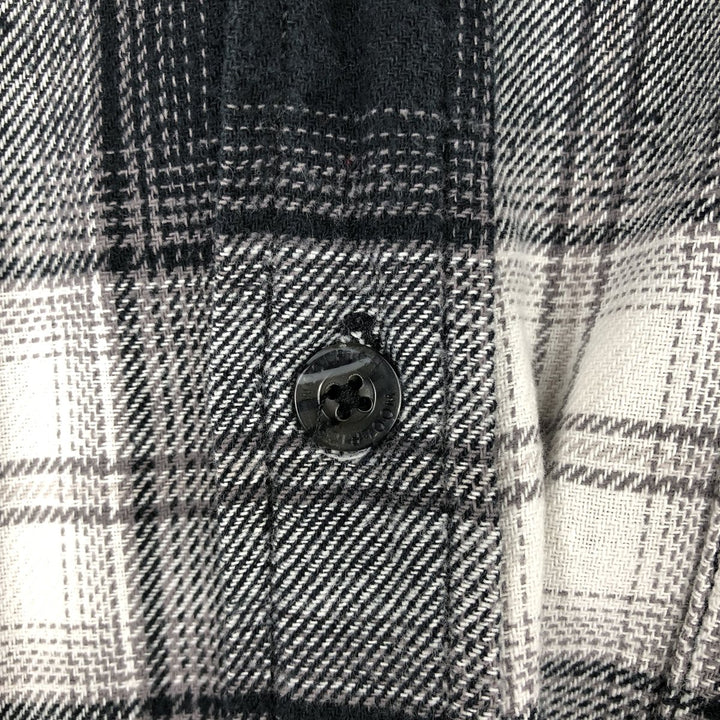 WOOLRICH Ombre Check Long Sleeve Light Nell Check Shirt, Men's XL cotton black type Vintage Second Hand